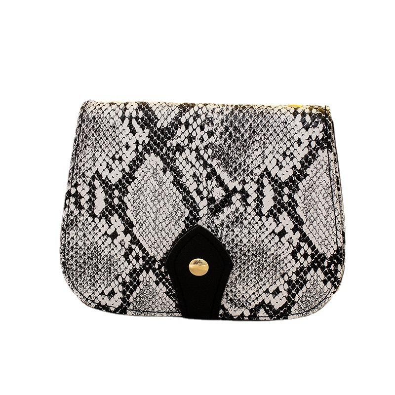 Cross-Border Snake Pattern Small Bag Women's Bag New European and American Retro Personality Crossbody Bag Shoulder Bag Small Bag Wholesale