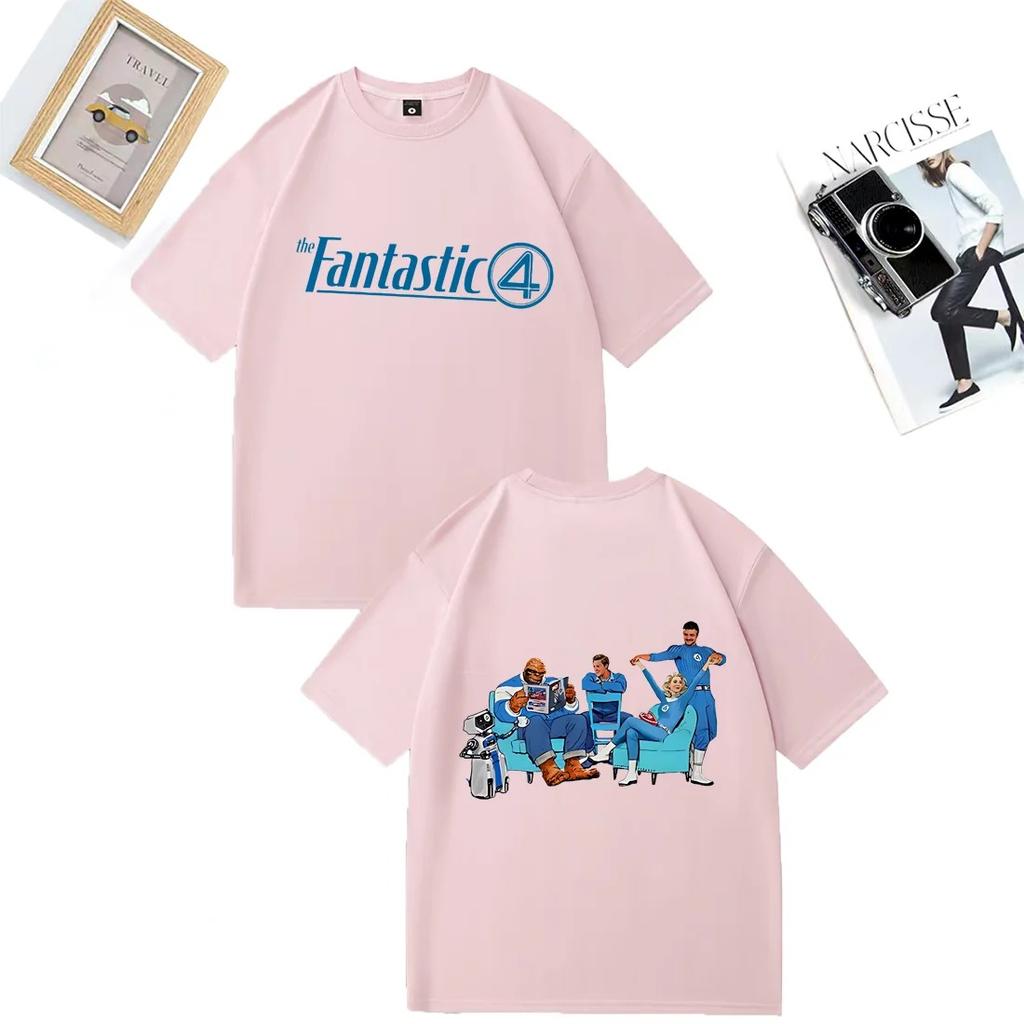 The Fantastic Four First Steps Graphics T Shirt Men Women's Street Hip Hop Vintage Oversized Cotton Short Sleeve O-Neck T Shirts