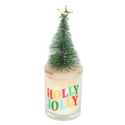 Holly Jolly Pine & Fir Christmas Tree Candle