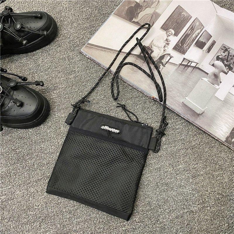 Nylon Square Bag Unisex Outdoor Sports Casual Crossbody Women'S Bag Street Trend Polyester Material Zipper Opening