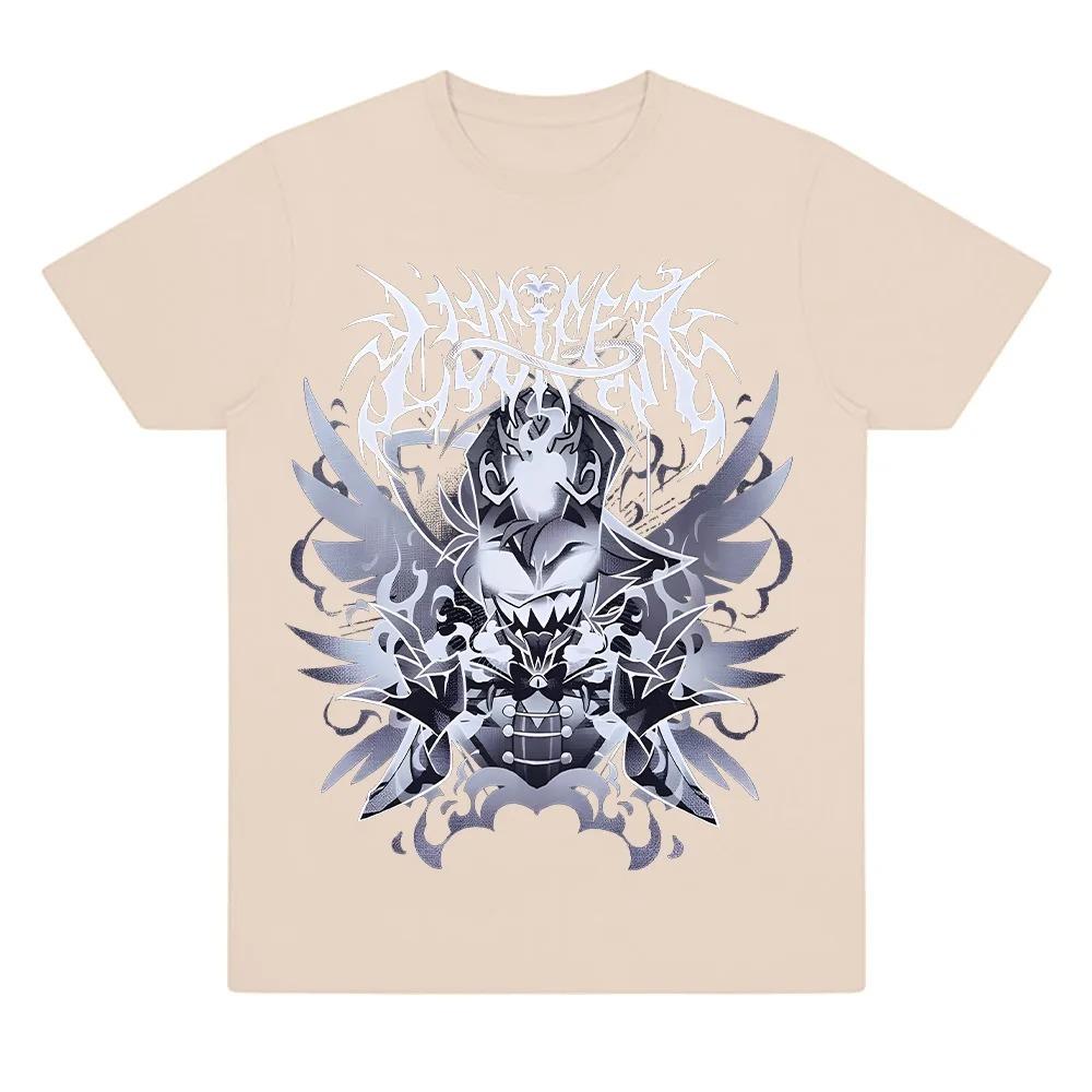 Hazbined Hoteled Adam Lucifer Graphic Print Tshirt Women Men Fashion Cotton Crewneck Tees Oversized Loose Casual Summer New Top