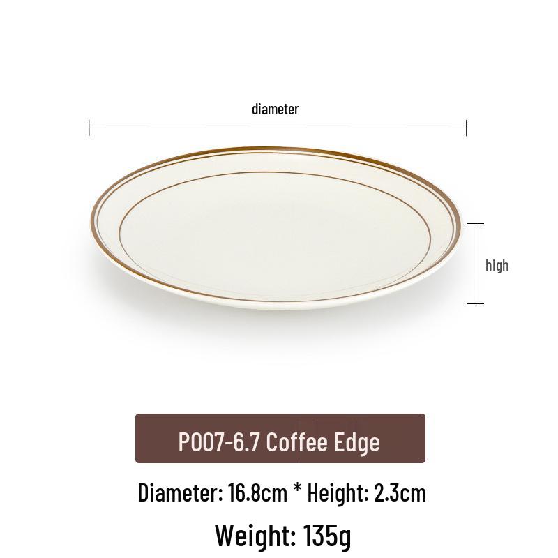 

Melamine Imitation Porcelain Round Plate for Western Cuisine - Ideal for Hotels & Restaurants, Cold Dishes, Steaks, & Dinner.