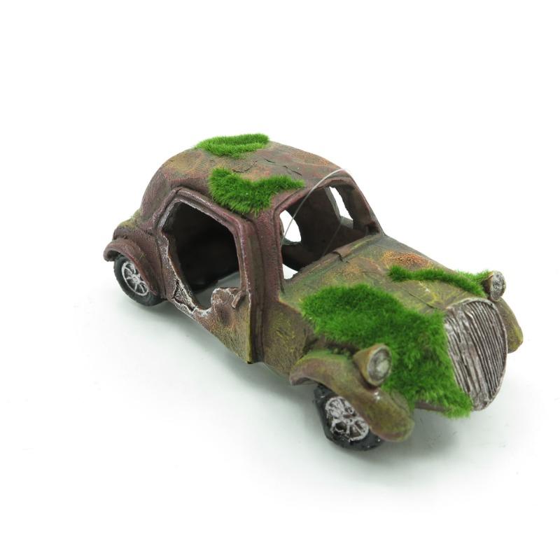 1 pièce Mousse Décorative Sûre Non Toxique Imitation Vieille Voiture Ornement Décoration d'Aquarium Décoration d'Aquarium.