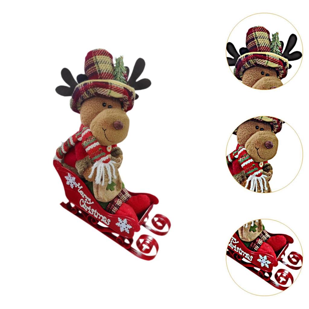 Christmas Statue Tabletop Ornament Gift Collectible Crafts Artwork Figurine for Desk Hallway Housewarming Fireplace Bedroom