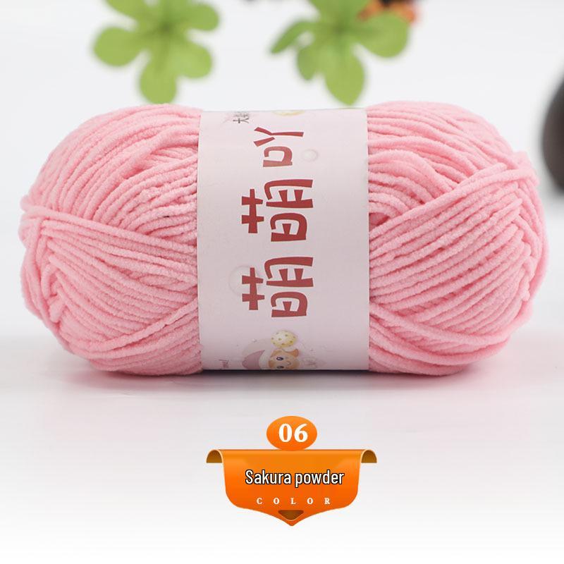 Medium Thick Chenille Yarn for Handmade Crochet Bags & Dolls