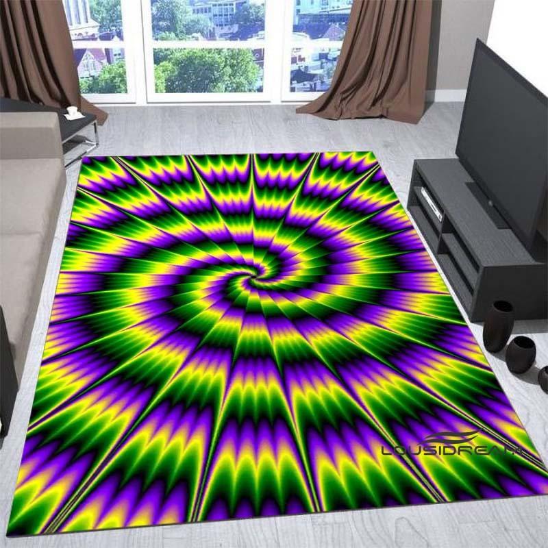 New3D Vortex Illusion Rug for Living Room, Home Decor, Sofa Table Large Area Rugs, Bedside Foot Mat Bedroom, Non-Slip Doormat