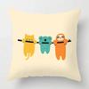 Nordic Home Decor Throw Pillowcase Sofa Cushion Cover Modern 45X45Cm 45*45 50X50 60X60Cm 40X40 Living Room Child Kawaii Cartoon