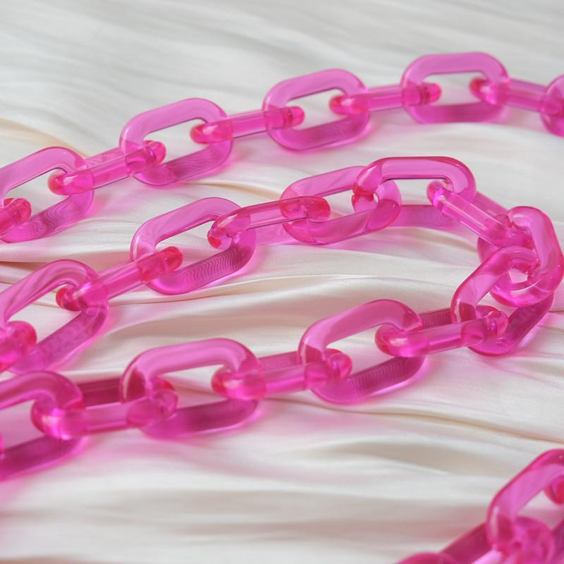 New Phone Accessory Detachable Parts Chain Matte White Crossbody Resin Luxury Strap Phone Case Chains Candy Neon Acrylic Shoulder Chain