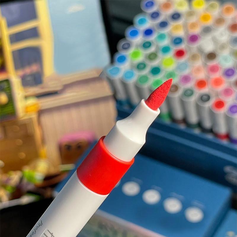 Acrylic Marker 12/24/36/48 Color Acrylic Paint Pen Brush Tip Marker for Painting On Paper Wood Glass Fabric Metal Stone