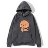 Cute Pretty BuBu Panda in Flowery Head Piece Hoodie DuDu Bear Dancing and Playing with A Guitar Sweatshirt Women Tops