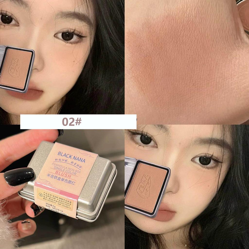 Iron Box Blush 4 Colors Rose Cheek Blusher Powder Matte Rouge Contour Palette Natural Face Makeup