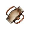 Michael Kors MK Gabby Logo Print Commute Schoudertote Tas Dames tassen Vanille-Wit Bruin 35S3G5GS5B-150