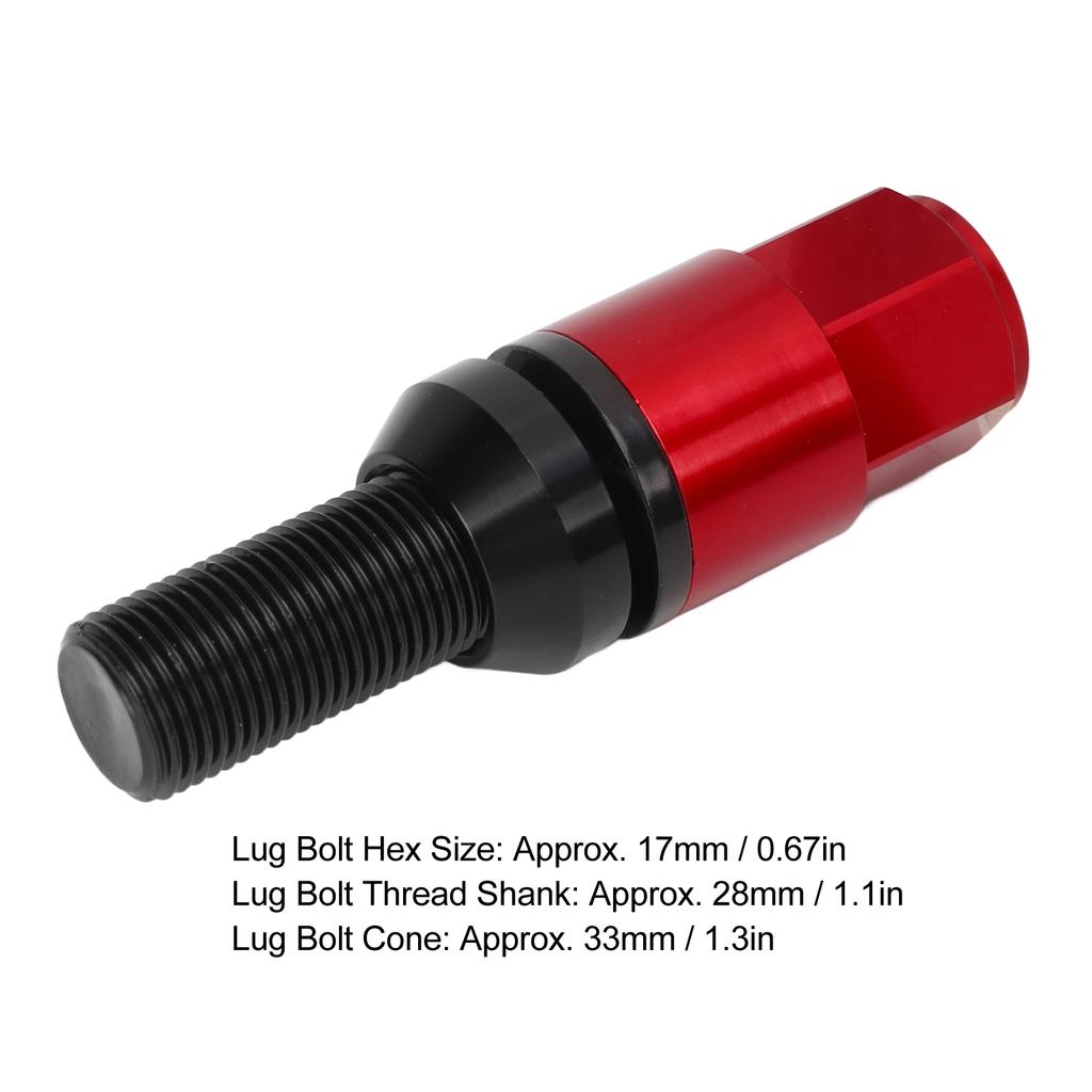20pcs Wheel Lug   Nuts with   M14x1.25 Cone Seat Steel Aluminum Alloy for Car