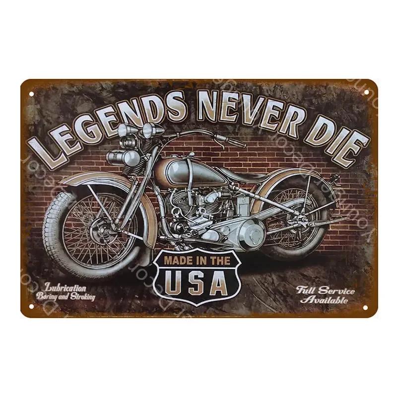 Retro BSA Motorcycles Metal Plate Norton Indian Tin Signs Vintage Metal Poster Garage Decor Club Pub Bar Wall Decoration YJ175