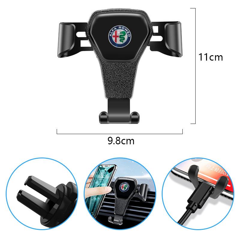 Per Alfa Romeo Giulia Stelvio Giulietta 156 159 147 Mito Tonale Brer Gravity ABS Supporto per Telefono Cellulare GPS per Veicolo Accessori Auto