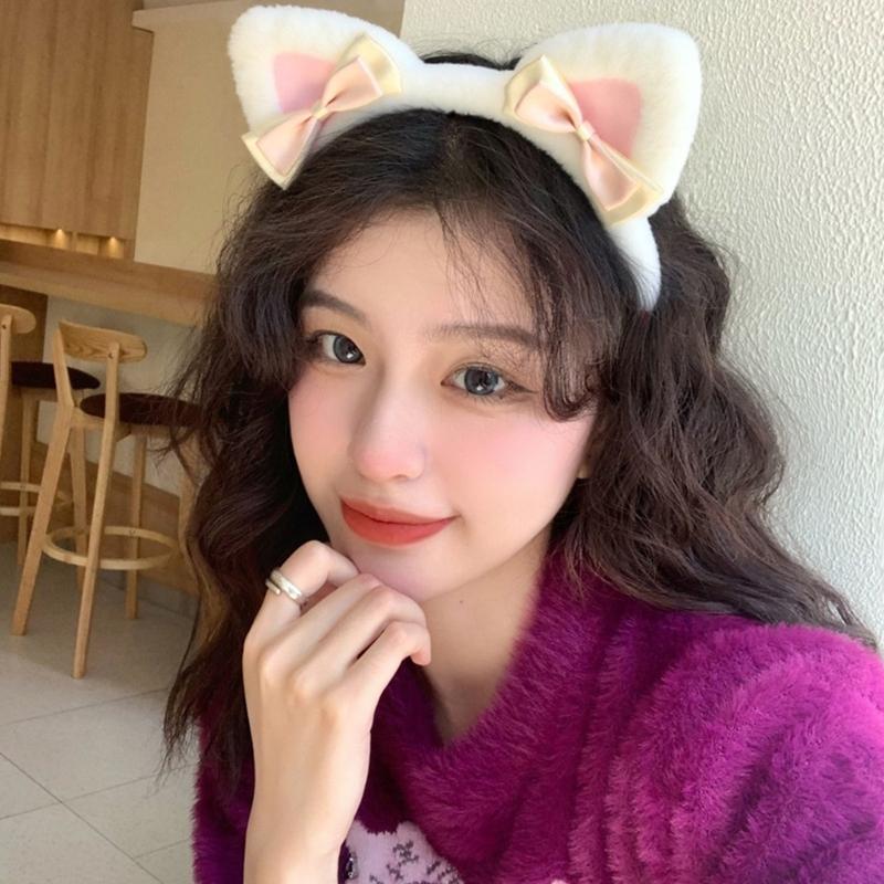 Realistic Gray Animal Ear Hairband Elastic Design For Role Play And Daily Wear Photo Props