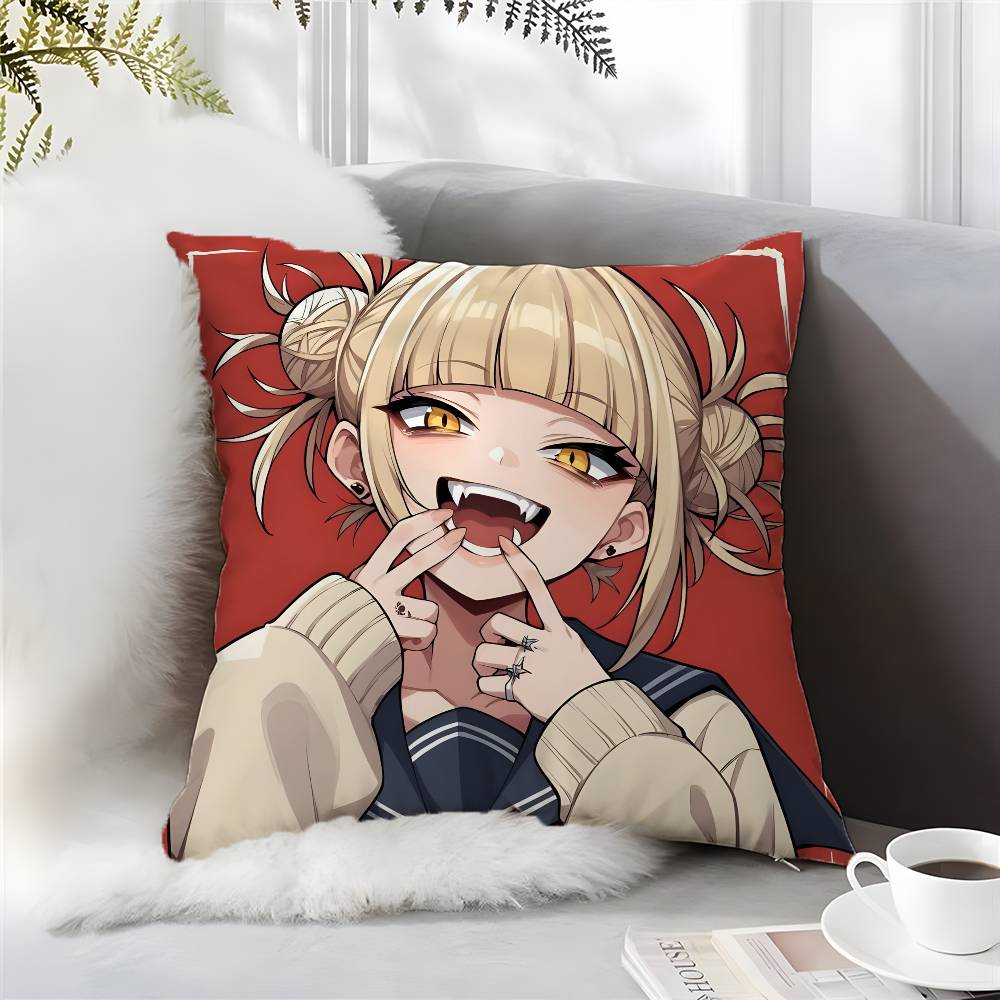 M-My Hero Academia-MT Himiko Toga Kissenbezug Komfort Sofa Bett Seidig Elegant Versteckter Reißverschluss Kissenkissenbezug