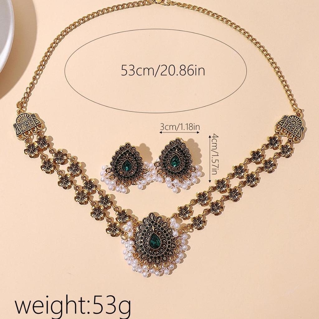 Bohemian Ethnic Pearl Tassel Hanfu Set for Women