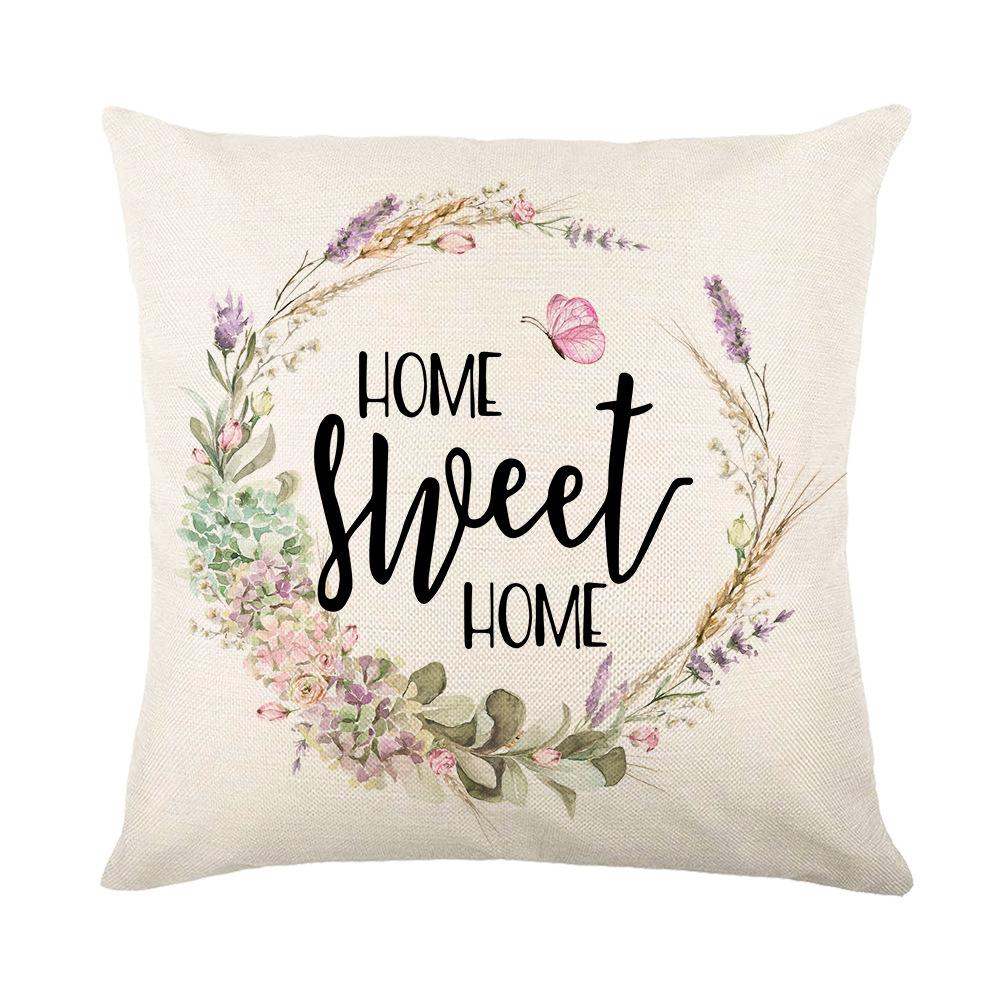 Pillow Spring Lavender Pillow Case Outdoor Decorative Pillow Sofa Pillow Case