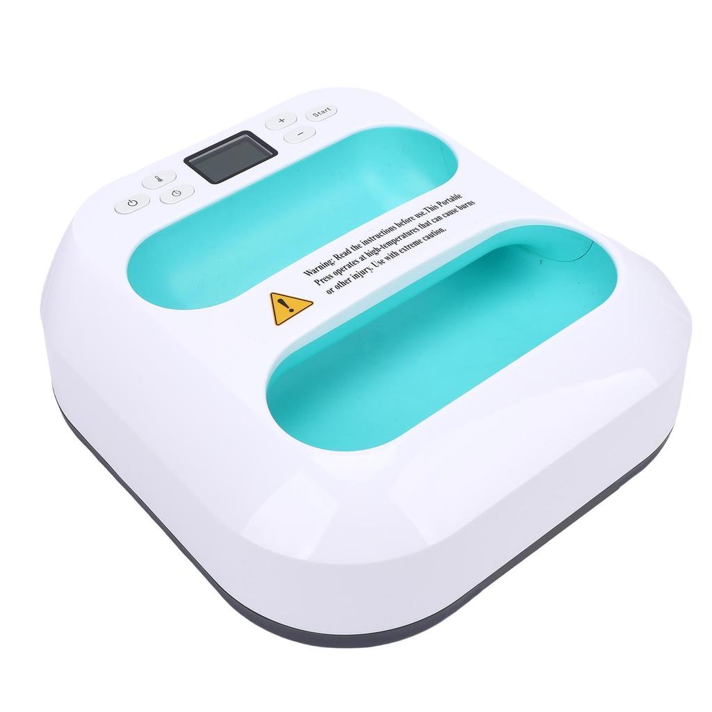 Handheld Heat Press Small Heat Transfer Machine for T Shirts Handbags Pillows Adjustable Time and Temperature EU Plug