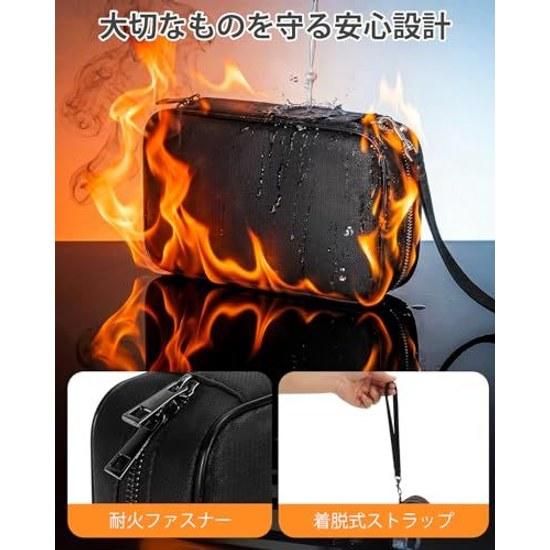 Caphill Gadget Pouch Large Capacity Compact Small Item Storage Cable Organizer Mobile Battery Case Water-Repellent Material PC Peripheral Electronic