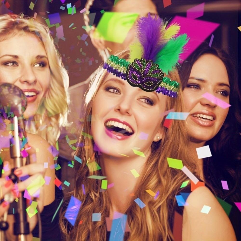 Stage Performance Feather Headband Colorful Feather Headdress Feather Headpiece Carnival Events