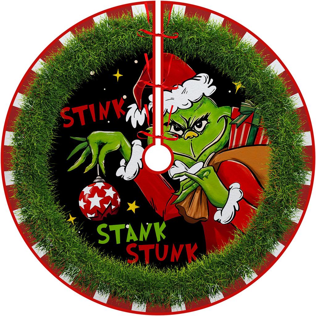 Ozdoba na choinkę dolna spódnica choinkowa obwód choinki nadruk kreskówkowy