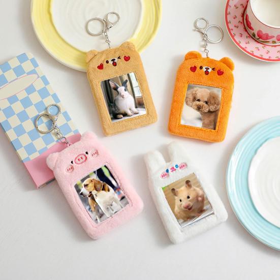 

Держатель для фотокарточек, брелок, дизайн, плюшевый кумир с героями мультфильмов для девочек, держатель для фотокарточек, школьные принадлежности