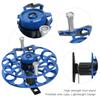 Fishing Gear Fishing Reel Portable Multifunction Allmetal   Wind   Wheel(Blue )