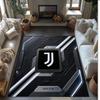 Juventus FC bedruckter Flanell-Teppich rutschfest weicher Polyester-Bodenbelag Indoor-Dekormatte für Schlafzimmer Wohnzimmer Sofa
