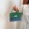 Simple and Transparent Fashion Summer New Small Square Bag Femininity Casual Personality Exquisite Commuting Senior Messenger Bag
