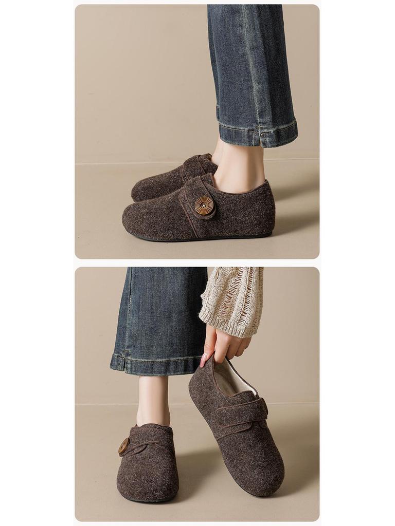 Weiwei Girl Women's Plush Furry Leopard Print Warm Cotton Shoes with Height Increase - Autumn & Winter.