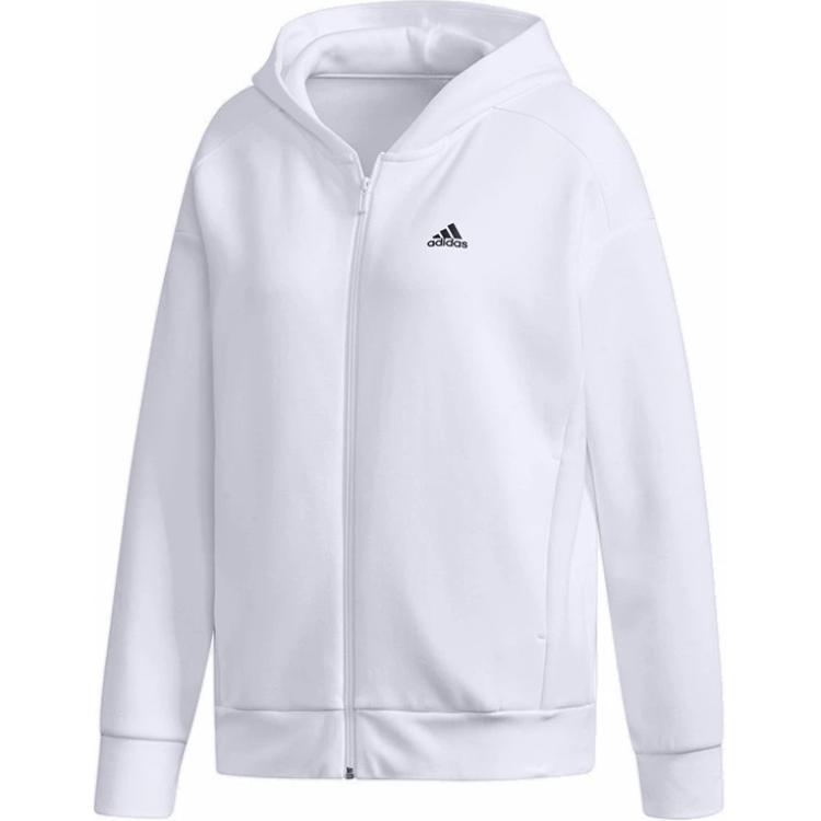 

Adidas Женская тренировочная серия однотонная спортивная повседневная удобная куртка женские куртки белая DV0782 M