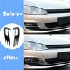 Powerful For Golf 7 MK7 2013-2017 Gloss Black Car Bumper Fog Light Grille Cover Trim