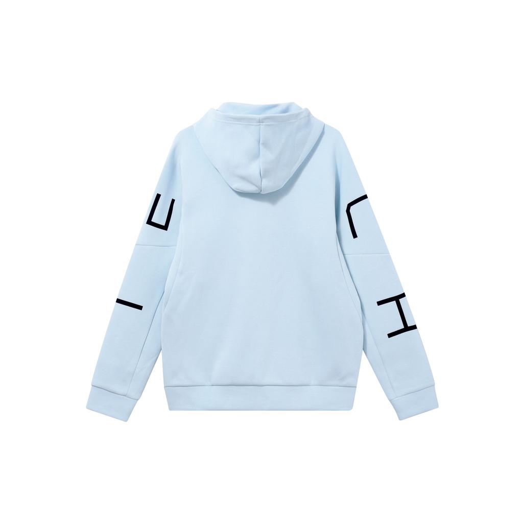 Anta Training Series FW22 Solid Stripe Print Zip-Up Hoodie Long Sleeve Jacket Men Outerwear Blue 152237720-2