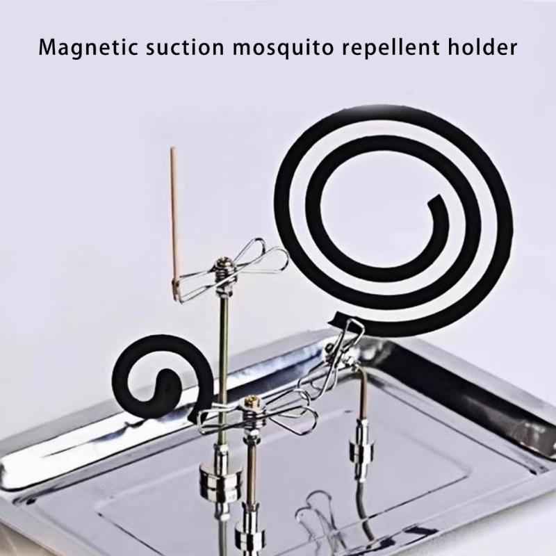 Durability Metal Coils Incenses Stand With Magnetic Grip Mosquitoes Repellents Brackets Camping Home Essential