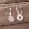 Rose Chalcedony Jewelry, 925 Solid Sterling Silver Earrings, Handmade Gemstone Jewelry Earrings For Memorial Day