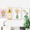 Plant Oil Painting Vase Still Life Wall Painting Abstract Art Canvas Painting Living Room Corridor Office Home Decoration Mural No Frame