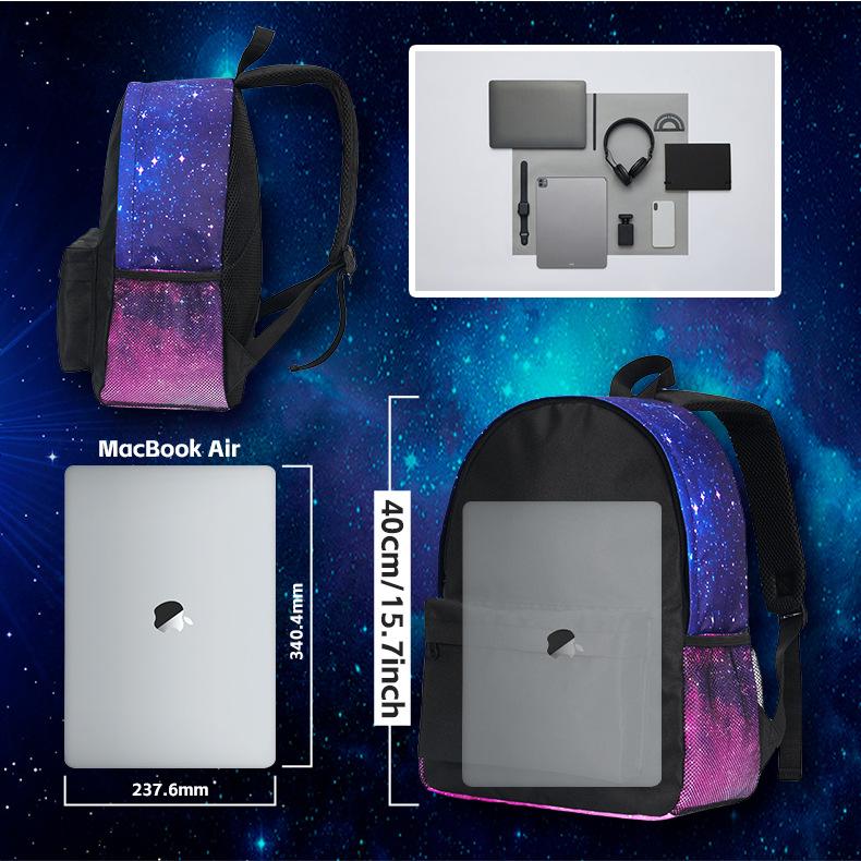 Demon Hunters 3D Stereoscopic Starry Sky Bag Witch Hunt Student Outdoor Sports Large Capacity Backpack