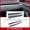 For Tesla Model 3 Model Y 2020-2024 Alcantara Material Suede Made Dashboard Cover Door Trim Car Interior Decoration Accessor