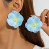 Accessories Bohemian blue tone flower earrings, geometric earrings earrings for women