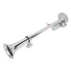 Electric Trumpet Horn 1 Tube for Train Car Boat Zinc Alloy Chrome Plating 135db 450mm 12V 24V