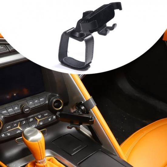 Center Control Gear Side Handle Mobile Phone Bracket For Corvette C7 ZR1 2014-19