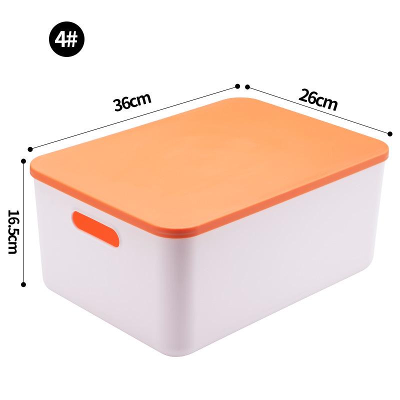 Household Creative Plastic Cosmetic Organizers with Lid Clothes Toys Sundries Makeup Storage Box Desktop Storage Container