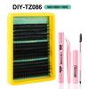 Dense Dd Curled Mixed False Eyelash Set 10-16M Curled Diy Segmented Eyelashes