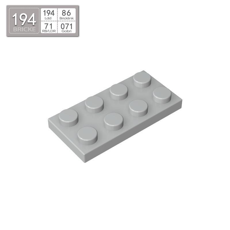 BRICKE 2x4 Compatible Building Plates for LEGO 3020 MOC Parts - Small Thin Bricks