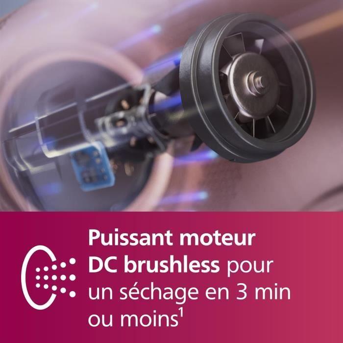 Sèche-cheveux - PHILIPS - Série 8000 - 1400W - ThermoShield Advanced - Champagne Rosé
