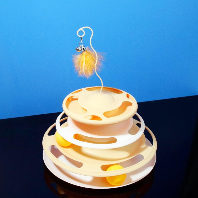 Three-Layer Track Cat Turntable: Educational Self-Entertainment Decompression Toy