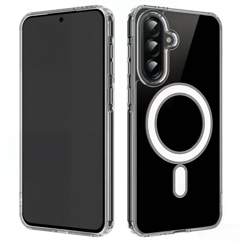 For Samsung Galaxy A54 5G Clear Case WANLONFENG LM1 Series Compatible with MagSafe with 2Pcs Screen Films (Big Lens Hole)