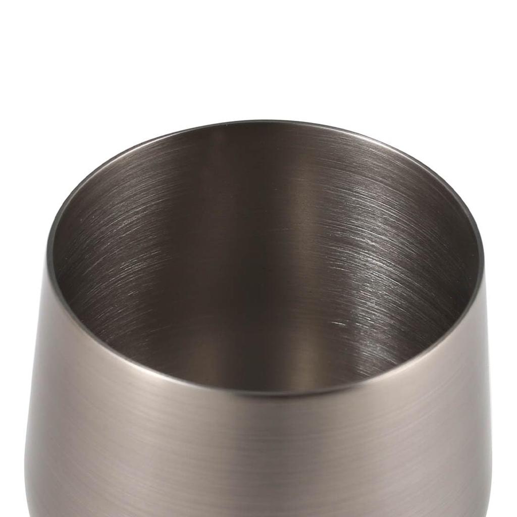 Dulton Wine Glass Stainless Steel Matte Gunmetal Expressive Wine Glass That Is Not Bound by Time or Place Height 180mm 350ml 74mm Capacity M-0519MGU